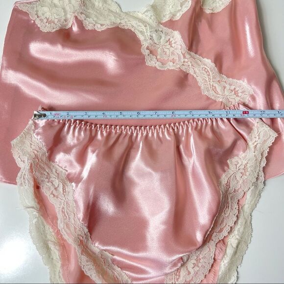 Victoria’s Secret Vintage 80s 90 Gold Label Satin Silky Cami Panty Set S M Retro - Picture 13 of 16